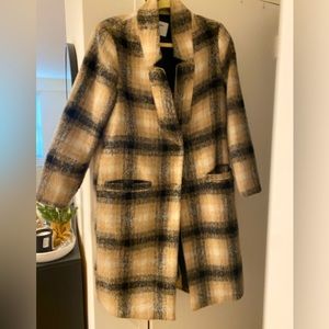 Old Navy Plaid Soft Brushed Coat
